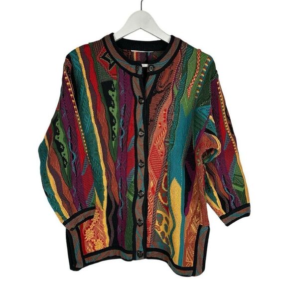 Vintage Carlo Alberto Australia Small Coogie Style Cardigan - Picture 1 of 9